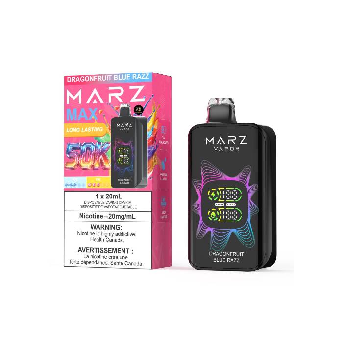 MARZ Vapor MAX 50K Disposable Vape - Dragonfruit Blue Razz